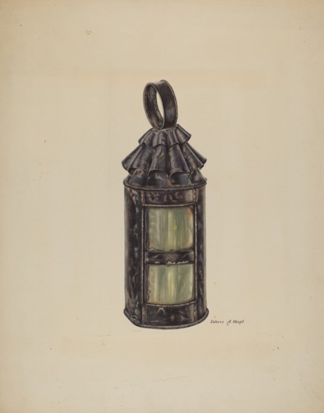 Horn Lantern, c. 1939. Creator: Dolores Haupt.
