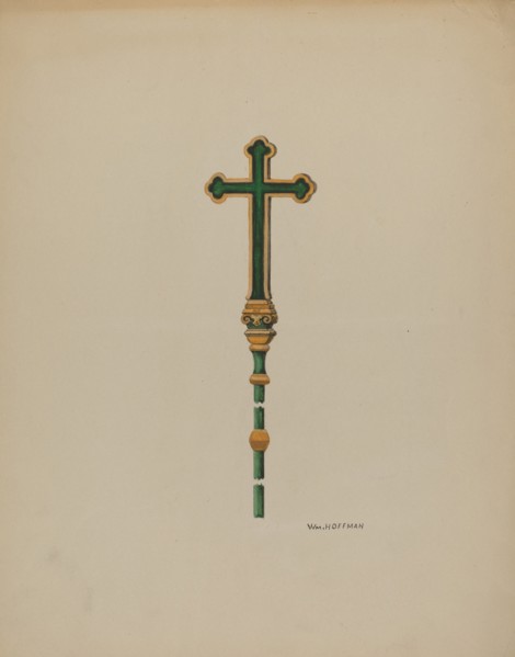 Processional Cross, c. 1936. Creator: William Hoffman.