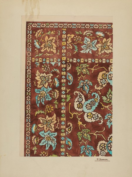 Cotton Kerchief, c. 1937. Creator: Percival Jenner.