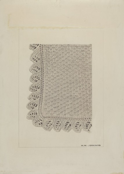Cotton Thread Scarf, c. 1938. Creator: Walter W. Jennings.