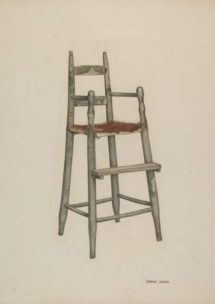 Child's High Chair, 1939. Creator: Dorothy Johnson.