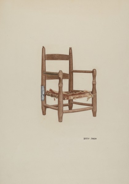 Child's Armchair, c. 1939. Creator: Dorothy Johnson.