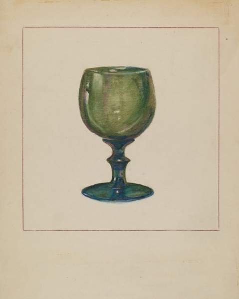 Wine Glass, 1935/1942. Creator: Agnes Karlin.