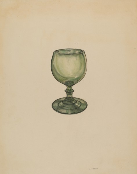 Wine Glass, c. 1936. Creator: Agnes Karlin.