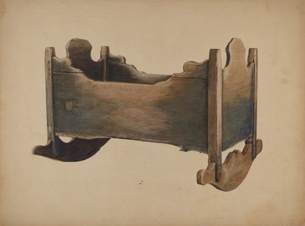 Baby Cradle, c. 1940. Creators: Harley Kempter, Bruce Gentry.