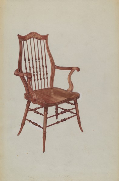 Music Room Chair, c. 1939. Creator: Virginia Kennady.