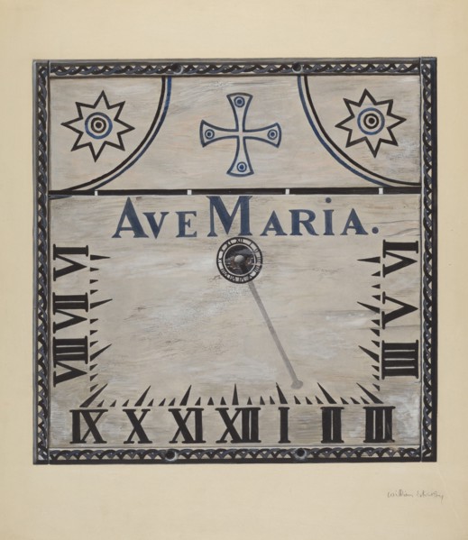 Sun Dial, c. 1937. Creator: William Kerby.