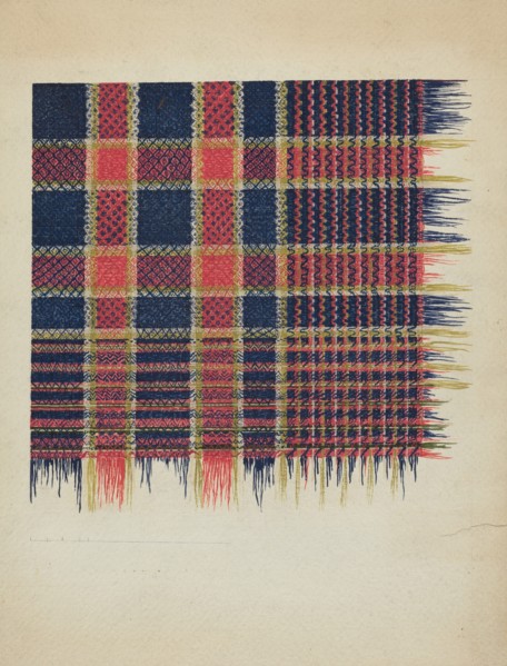 Handwoven Coverlet, c. 1936. Creator: Dorothy Lacey.