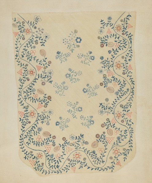 Embroidered Blanket, c. 1937. Creator: Dorothy Lacey.
