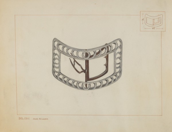 Knee Buckles, c. 1937. Creator: James M. Lawson.
