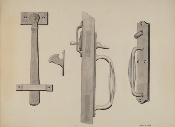 Attic Door Latch, c. 1936. Creator: James M. Lawson.