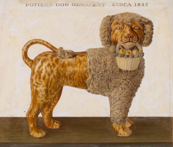 Pottery Dog Ornament, c. 1938. Creator: Cleo Lovett.