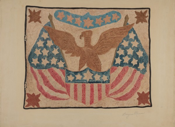 Hooked Rug, c. 1939. Creator: Georgine E. Mason.