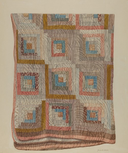 Patchwork Quilt, 1935/1942. Creator: Alois E. Ulrich.