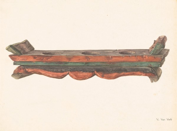 Chinese Altar Tray, c. 1939. Creator: Vera Van Voris.