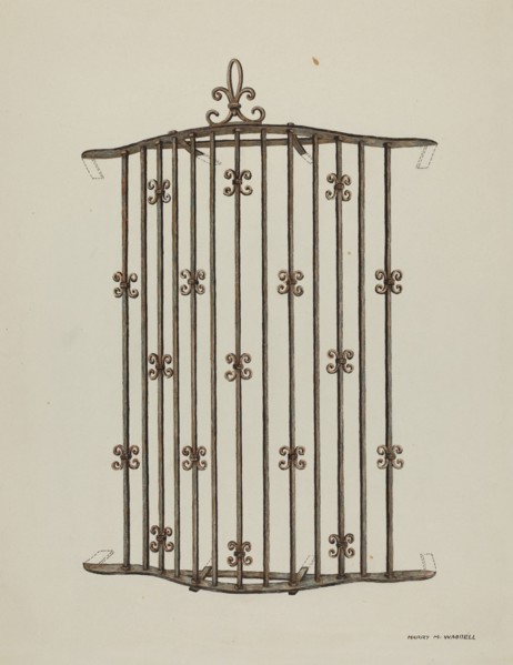 Window Grille, 1935/1942. Creator: Harry Mann Waddell.