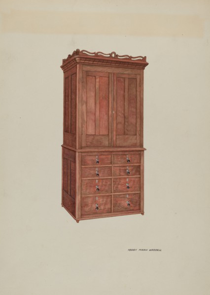 Cabinet, c. 1940. Creator: Harry Mann Waddell.