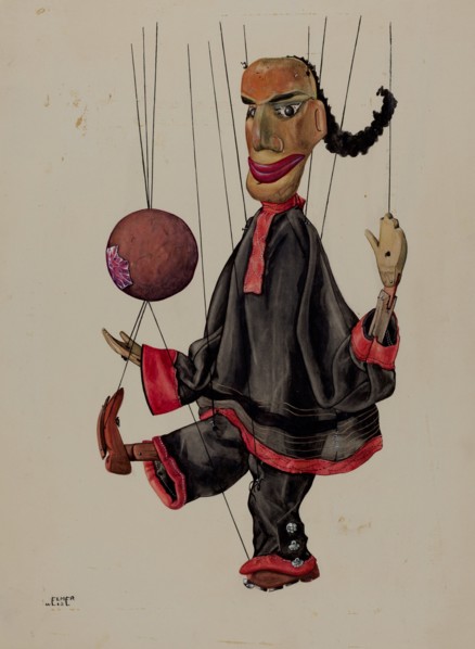 Juggling Marionette, c. 1937. Creator: Elmer Weise.