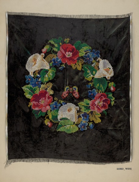 Cross Stitch, c. 1938. Creator: Elmer Weise.
