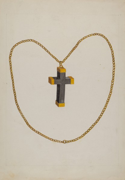 Cross and Chain, c. 1937. Creator: Tulita Westfall.