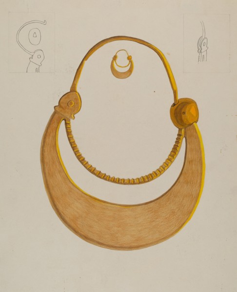 Loop Earrings, c. 1937. Creator: Tulita Westfall.