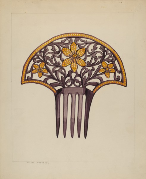Comb, c. 1937. Creator: Tulita Westfall.