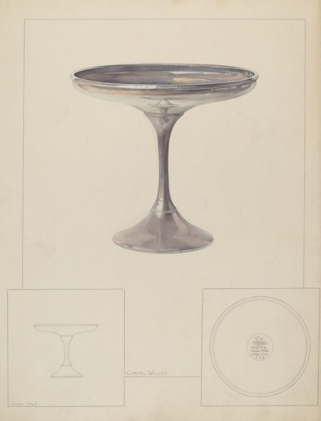 Pewter Compote, c. 1937. Creator: Carmel Wilson.