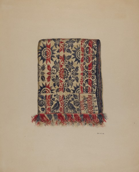 Coverlet, c. 1938. Creator: Eva Wilson.