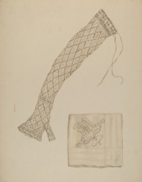 Economy Handkerchief and Mitts, c. 1938. Creator: Eva Wilson.