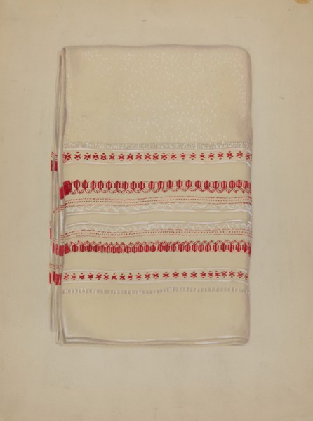 Cotton Towel, c. 1937. Creator: Eva Wilson.