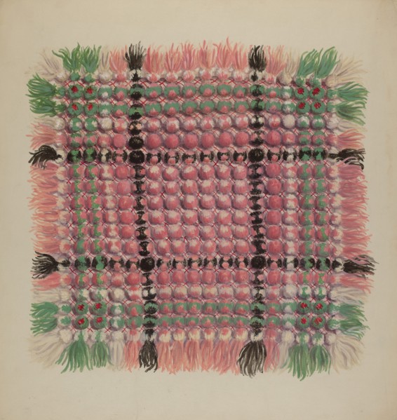 Mat, c. 1937. Creator: Eva Wilson.