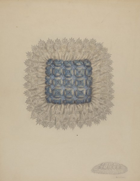 Pin Cushion, c. 1938. Creator: Eva Wilson.