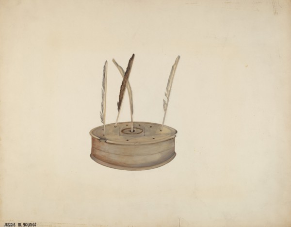 Inkwell, c. 1940. Creator: Jessie M Youngs.