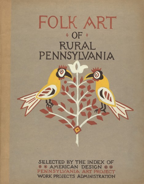 Study for Portfolio Cover: "Folk Art of Rural Pennsylvania", 1935/1942. Creator: Unknown.