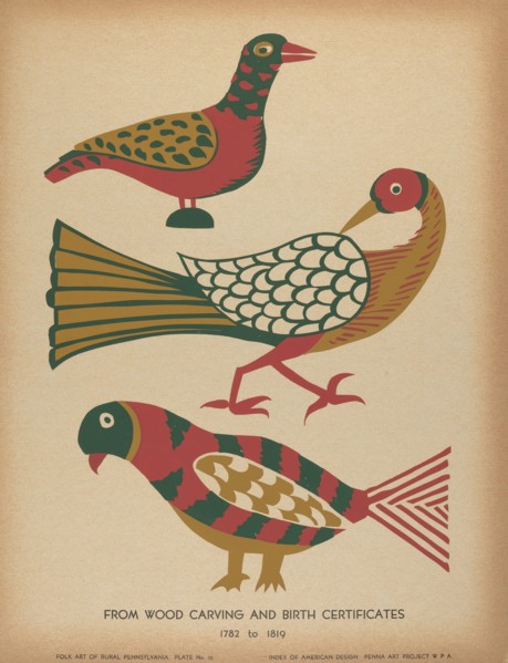 Plate 10: From the Portfolio "Folk Art of Rural Pennsylvania", c. 1939. Creator: Unknown.