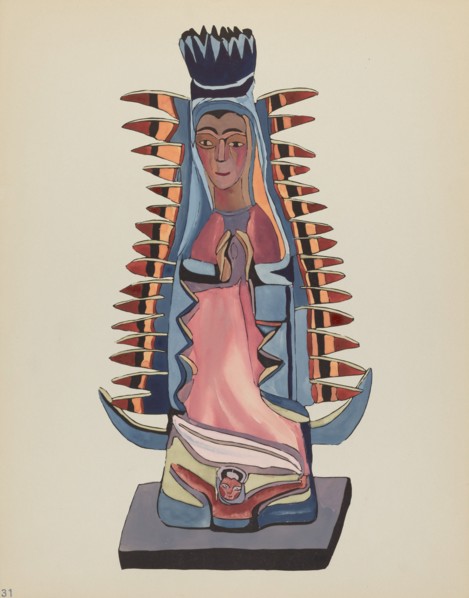 Plate 31: Our Lady of Guadalupe": From Portfolio "Spanish Colonial Designs of New Mexico", 1935/1942 Creator: Unknown.