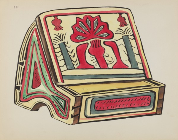 Plate 18: Reading Stand: From Portfolio "Spanish Colonial Designs of New Mexico", 1935/1942. Creator: Unknown.