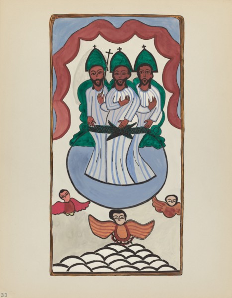Plate 33: The Holy Trinity: From Portfolio "Spanish Colonial Designs of New Mexico, 1934/1942. Creator: Unknown.
