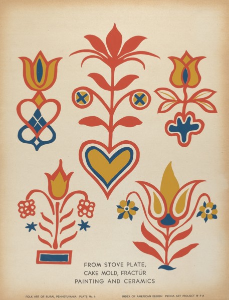 Plate 6: From Portfolio "Folk Art of Rural Pennsylvania", c. 1939. Creator: Unknown.