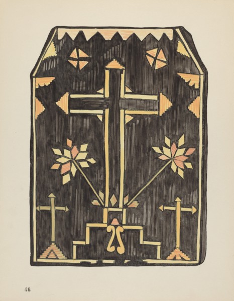 Plate 46: Straw Applique Design: From Portfolio "Spanish Colonial Designs of New Mexico", 1935/1942. Creator: Unknown.