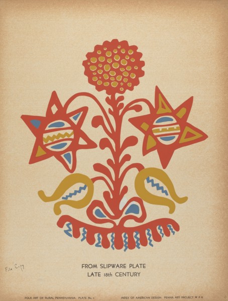 Plate 11: From the Portfolio "Folk Art of Rural Pennsylvania", c. 1939. Creator: Unknown.