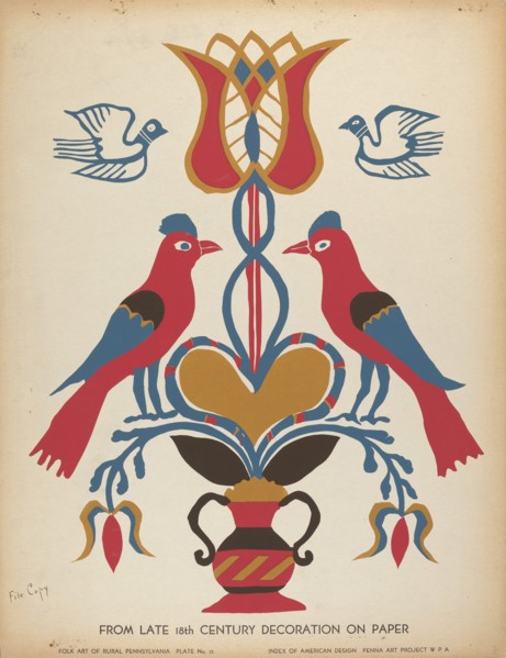 Plate 15: From the Portfolio "Folk Art of Rural Pennsylvania", c. 1939. Creator: Unknown.