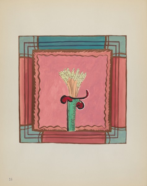 Plate 16: Wheat Sheaf, Altar Panel: From Portfolio "Spanish Colonial Designs of New Mexico", 1935/19 Creator: Unknown.