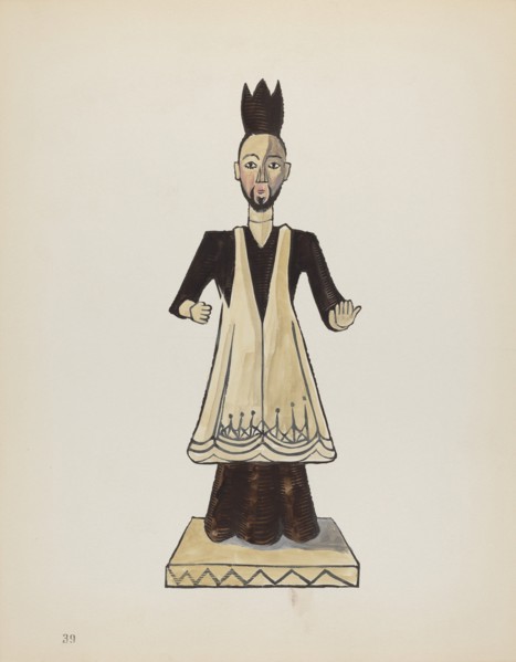 Plate 39: Saint John Nepomuk: From Portfolio "Spanish Colonial Designs of New Mexico", 1935/1942. Creator: Unknown.