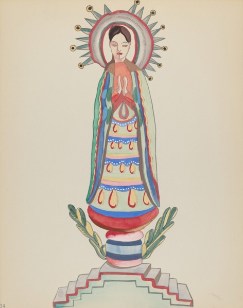 Plate 34: Our Lady of Light: From Portfolio "Spanish Colonial Designs of New Mexico, 1934/1942. Creator: Unknown.