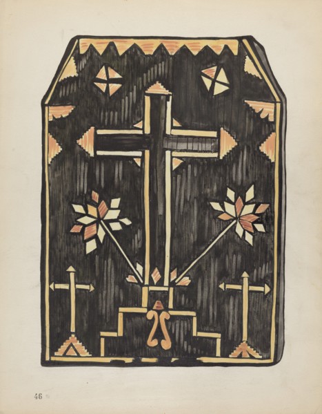 Plate 46: Straw Applique Design: From Portfolio "Spanish Colonial Designs of New Mexico", 1935/1942. Creator: Unknown.