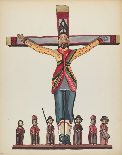 Plate 29: Saint Acacius: From Portfolio "Spanish Colonial Designs of New Mexico", 1935/1942. Creator: Unknown.