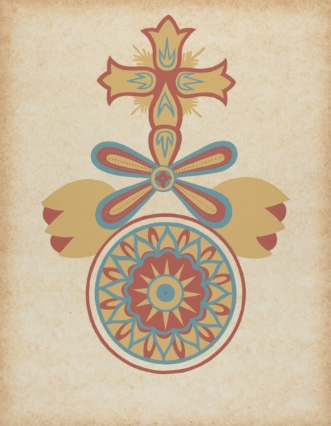 Santa Barbara Mission Doorway Design from the portfolio "Decorative Art...", 1935/1942. Creator: Unknown.