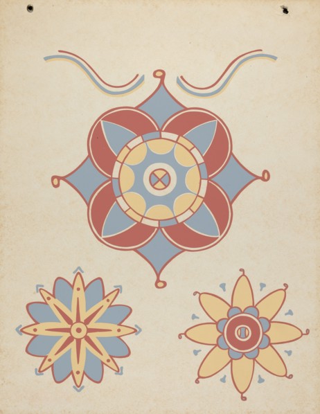 San Juan Capistrano Mission Ceiling Decoration from the portfolio "Decorative Art...", 1935/1942. Creator: Unknown.