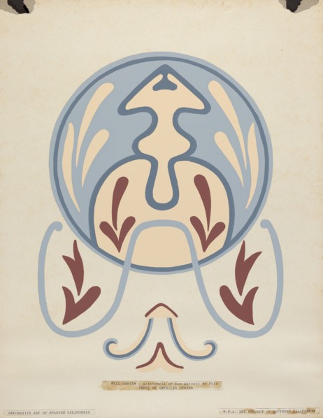 Wall Design - Asistencia of San Antonio de Pala From the Portfolio: "Decorative...California". Creator: Unknown.